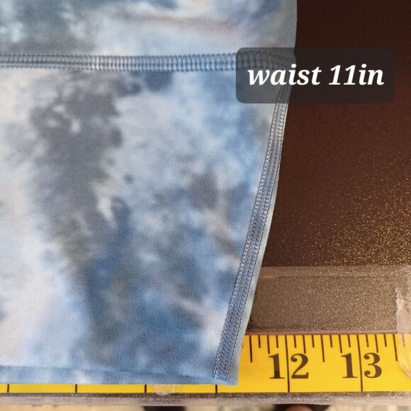 YUNOGA Sz S Ultra Soft High Rise Leggings Tummy Control Yoga Pants, Tie-dye Blue - Picture 10 of 11